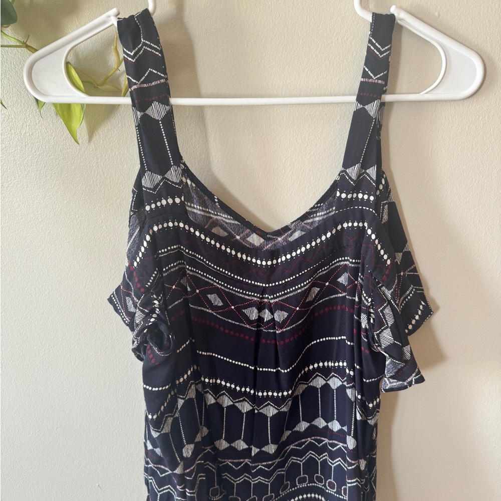 Patterned Cold Shoulder Top - image 3
